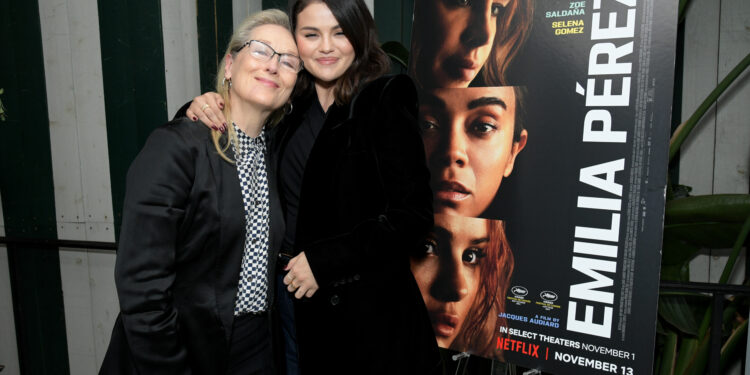 Meryl Streep Hosts Screening, Q&A With Selena Gomez for ‘Emilia Pérez’