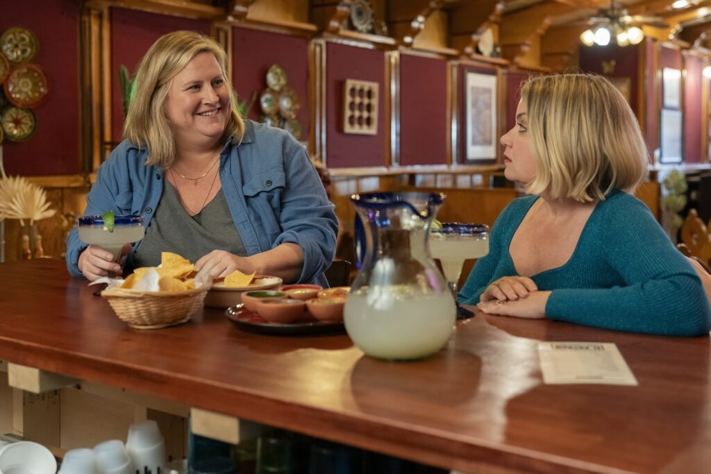 two women at a bar