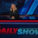 desi lydic behind the desk at The Daily Show