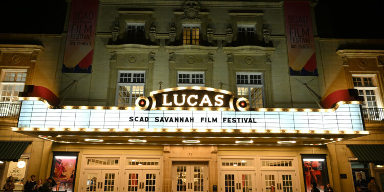 Guests attend the SCAD block party during the 28th SCAD Savannah Film Festival on October 25, 2025 in Savannah, Georgia. (Photo by Derek