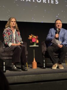 Susannah Herbert and Scott Feinberg during the Q&A