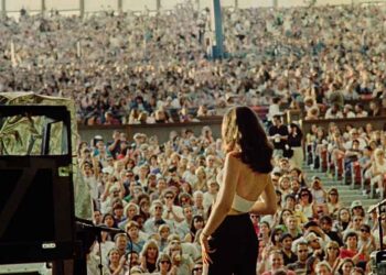 lilith fair doc image features paula cole looking out over crowd