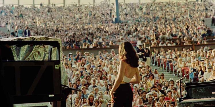 lilith fair doc image features paula cole looking out over crowd
