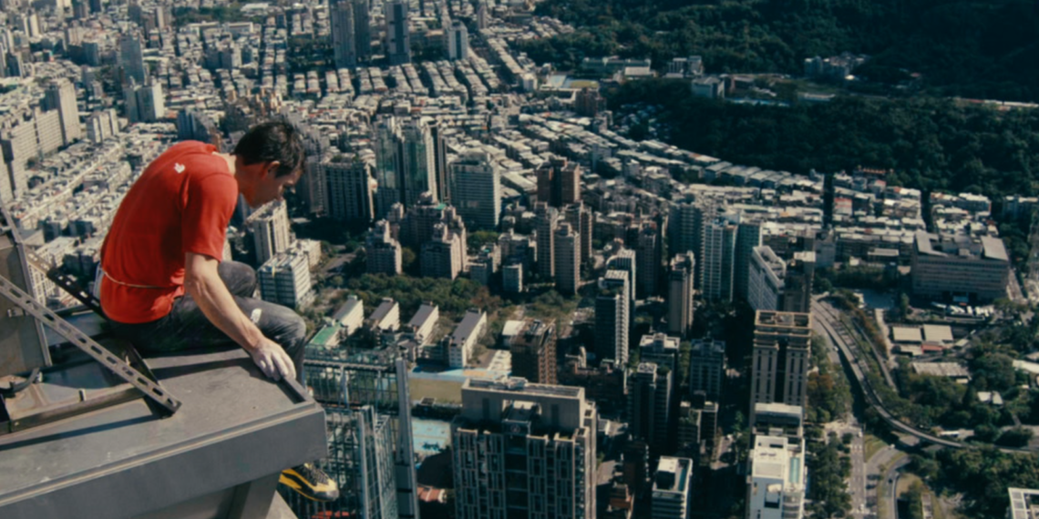 alex honnold sits atop the tallest building in the world in Skyscraper Live, a 2026 emmy doc contender