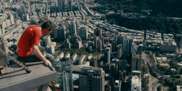 alex honnold sits atop the tallest building in the world in Skyscraper Live, a 2026 emmy doc contender