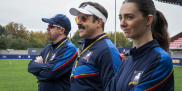 Ted Lasso Season 4 cast members on the pitch